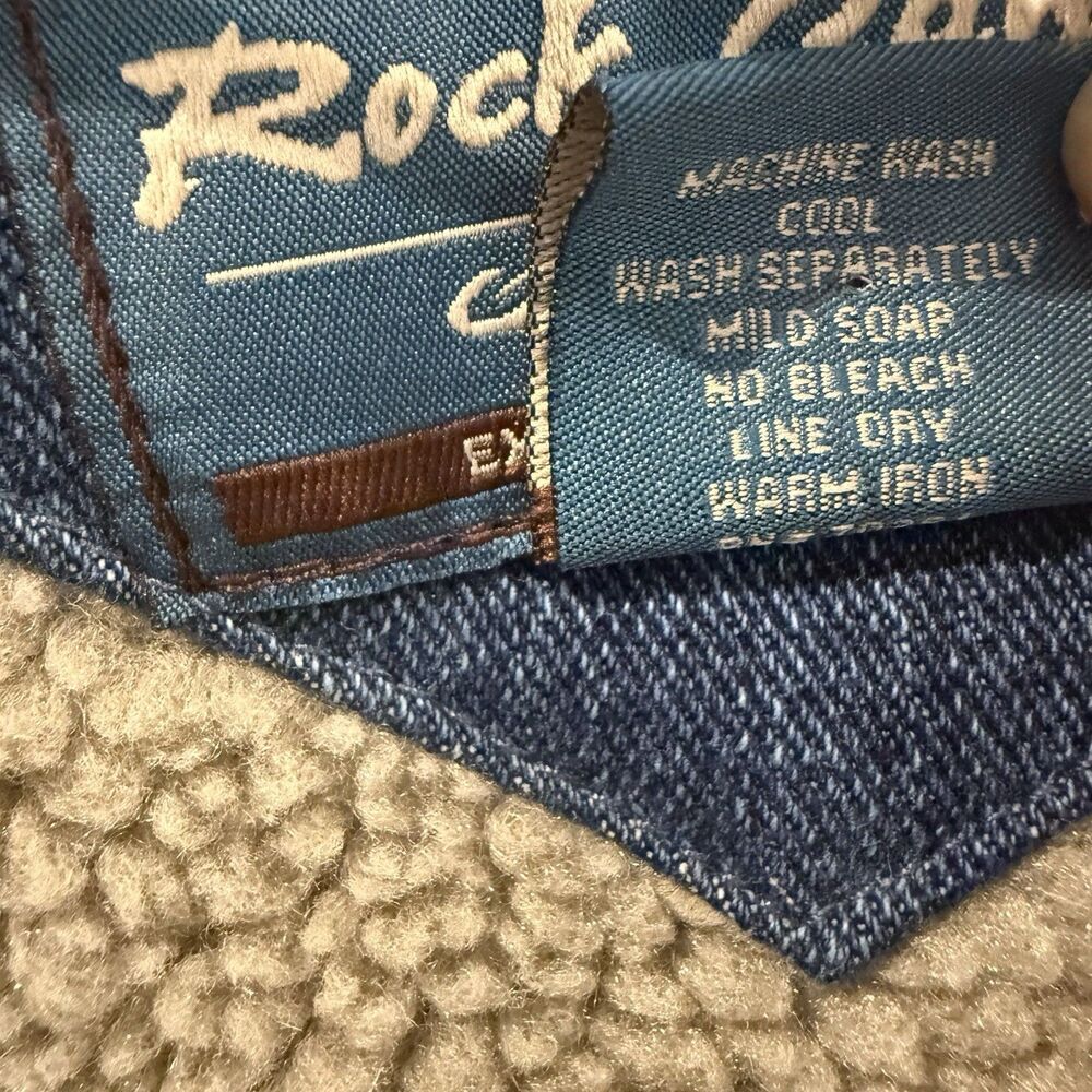 VTG Denim Jacket Rock Canyon Sherpa Jean Trucker Cowboy Utility Sz 3x Mens - Picture 8 of 13